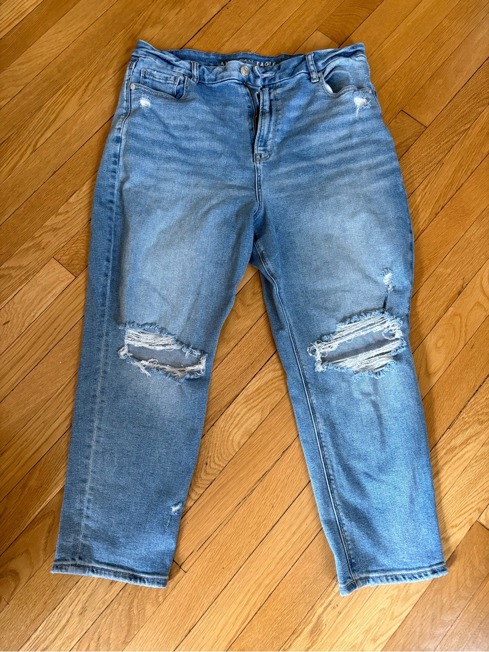 American Eagle Outfitters Light Blue Distressed Jeans